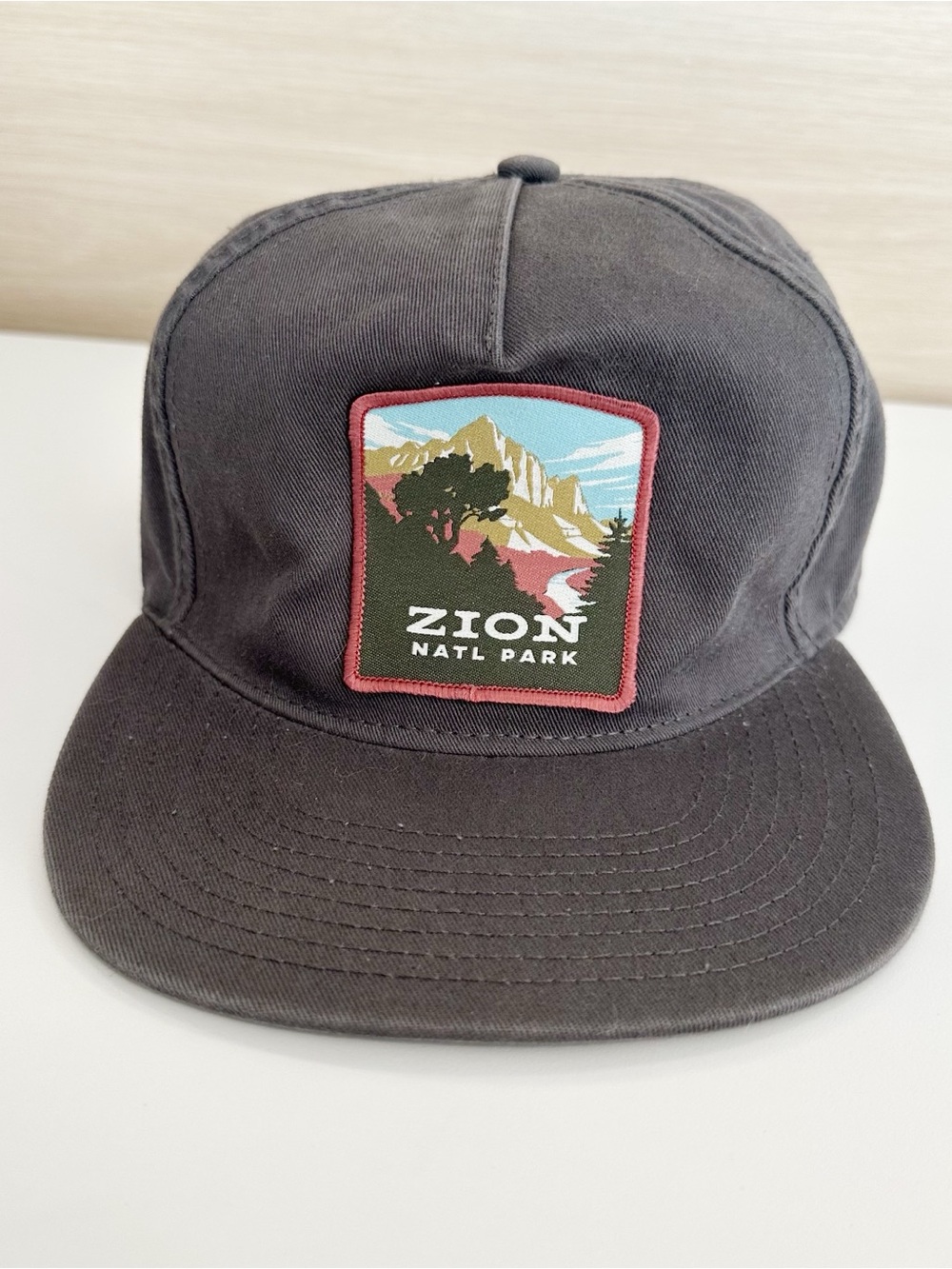 Otto ZION NATIONAL PARK 5 Panel Low Profile Style Dad Hat Charcoal‎ Grey OS